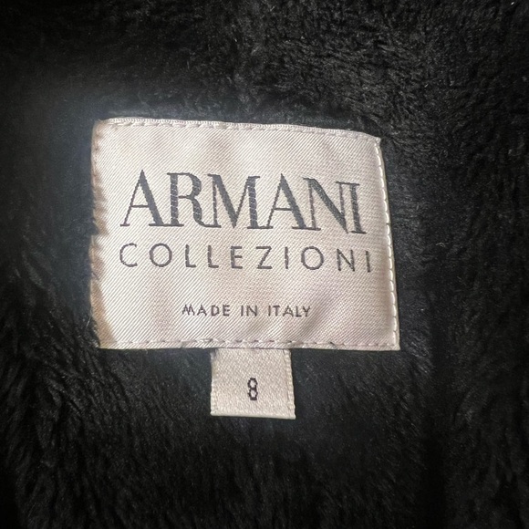 ARMANI COLLEZIONI Gold and Black Floral Print Blazer W Soft Rare Fuzzy Lining - Picture 11 of 11